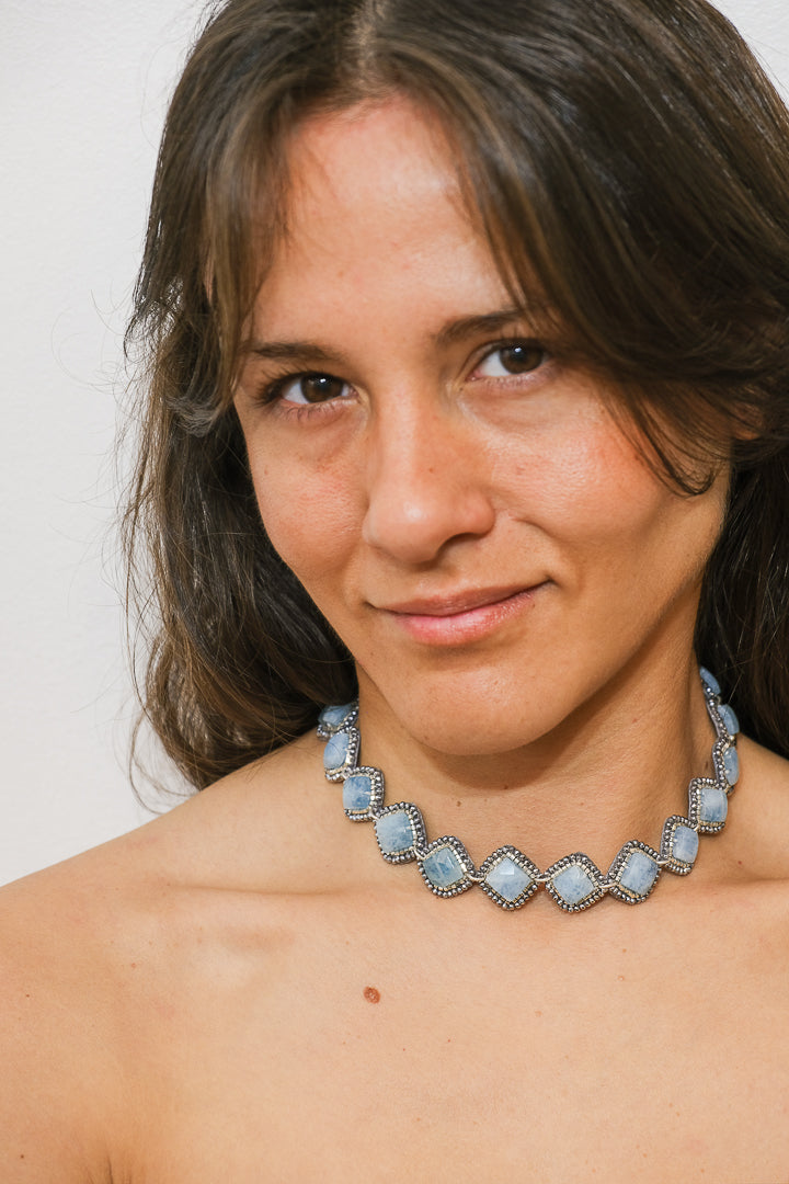 Choker Aguamarina